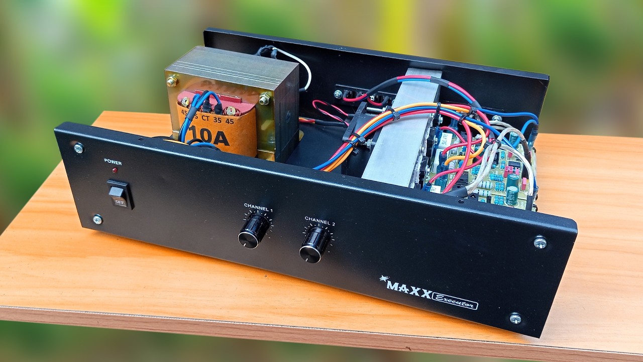 tes power amplifere rakitan biaya 700 ribuan 10 ampere kecil mantap 