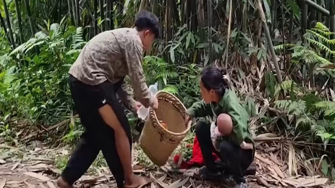 The Tough Life of a Single Mother and Child in the  Forest