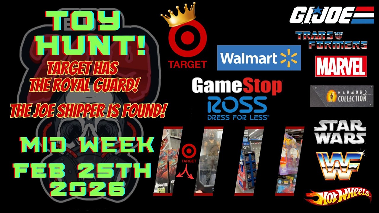 FEB 21st TOY HUNT NEW GI JOE SHIPPER PLUS ROYAL GUARD!! MCFARLANE BANE FOUND ALSO WWE PENTA