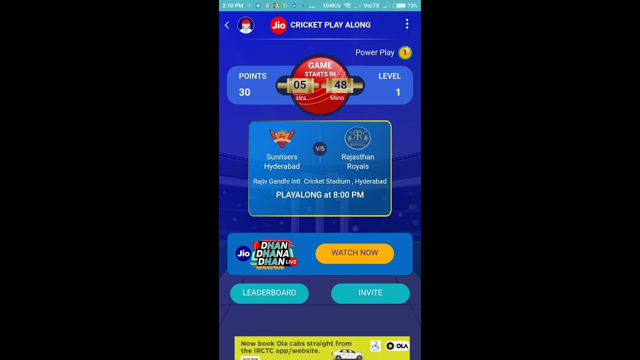 JIO CRICKET PLAY ALONG