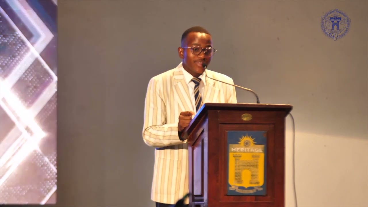 The Heritage School, Humphrey Chinondo, the outgoing head boy, Valedictory speech.