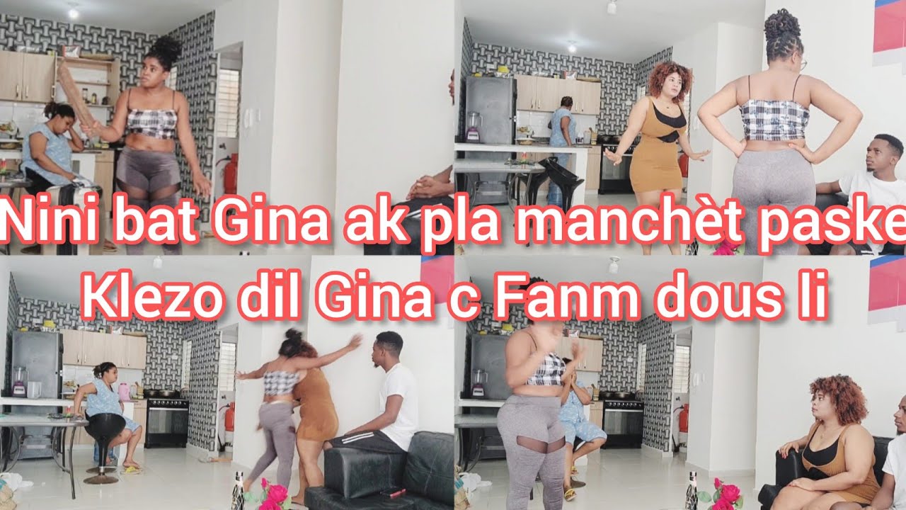 Klezo di Nini ke Gina c Fanm dous li Gina pran anpil Baton nan men Nini zen an melanje nan men Gina