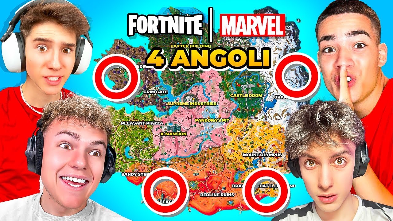 4 ANGOLI CHALLENGE prima DELLA NUOVA STAGIONE MARVEL! Fortnite in Villa The Booyz