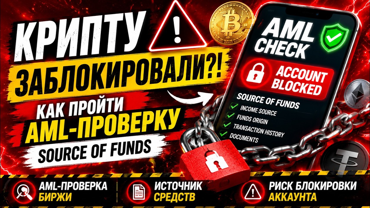 🚨 БЛОКИРОВКА КРИПТЫ! КАК ПРОЙТИ AML-ПРОВЕРКУ НА БИРЖЕ? | SOURCE OF FUNDS