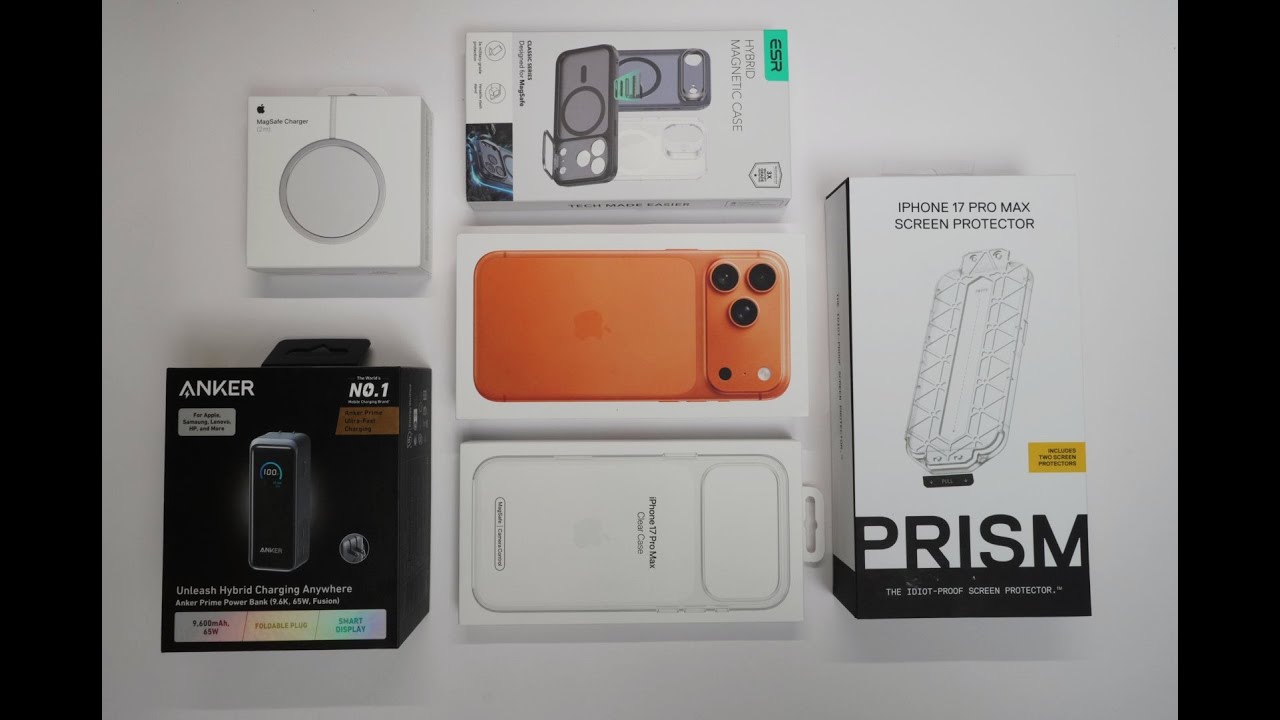 Распаковка iPhone 17 Pro Max Cosmic Orange/Аксессуары!