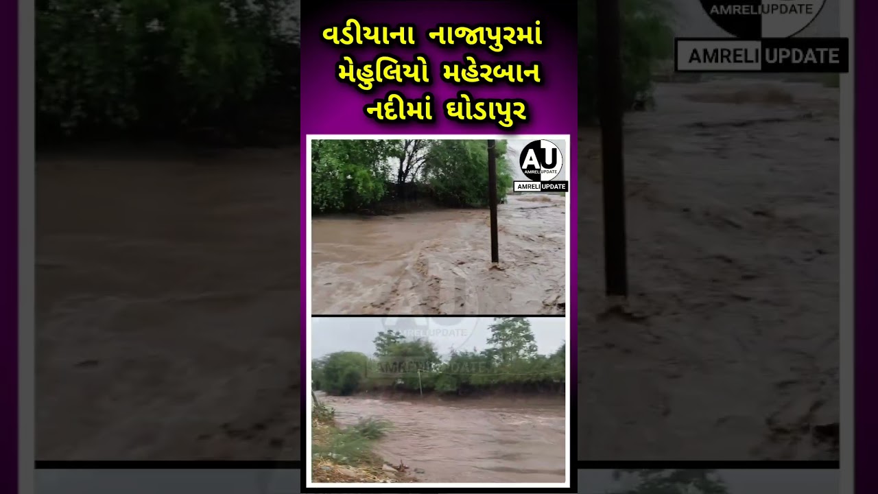 નજાપુર ગામે મેહુલિયો મહેરબાન #gujarat #amreli #monsoon #amreliupdete #breakingnews