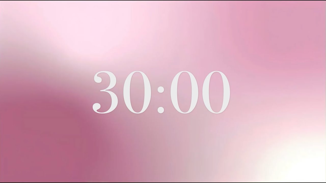 30 Minute Study Focus Timer 🎀 Soft Pink Aesthetic Countdown
