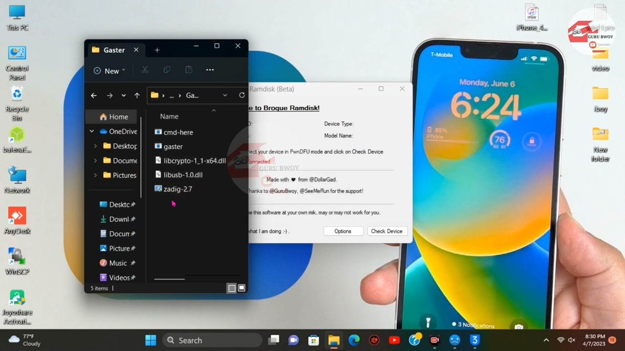 🤯 Бесплатная блокировка активации/ Broque Ramdisk 🔥 блокировка активации - checkm8 device iOS 15 ...