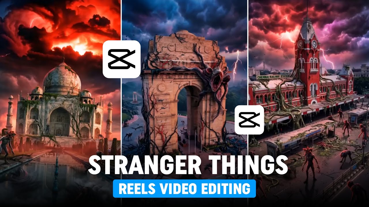 Trending Stranger Things Reels Editing with Ai | Stranger Things Ai Reels Tutorial | Capcut & Gemini