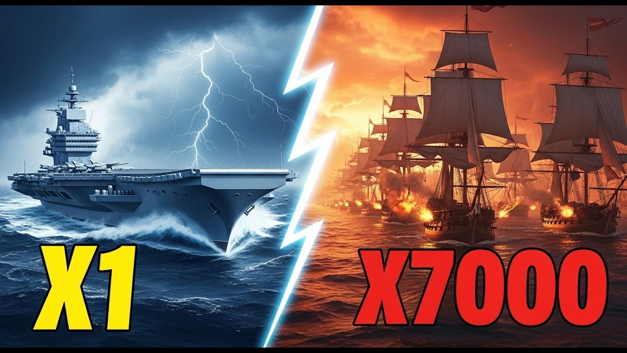 Lotniskowiec vs WSZYSTKIE Floty XIX Wieku - Kto Wygra? Symulacja Bitwy
