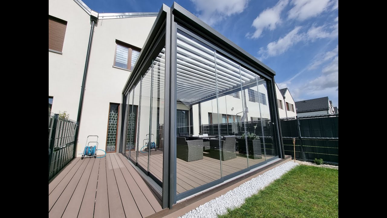 Pergola tarasowa Selt SB 400 | Szklenie przesuwne | Ogród zimowy | Systemy-okienne.pl