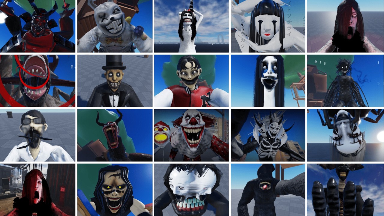 ROBLOX CREEPY JUMPSCARES HORROR OBBY, RONIE CLOWN, RINGMASTER, BIG BUNNY MIMIC