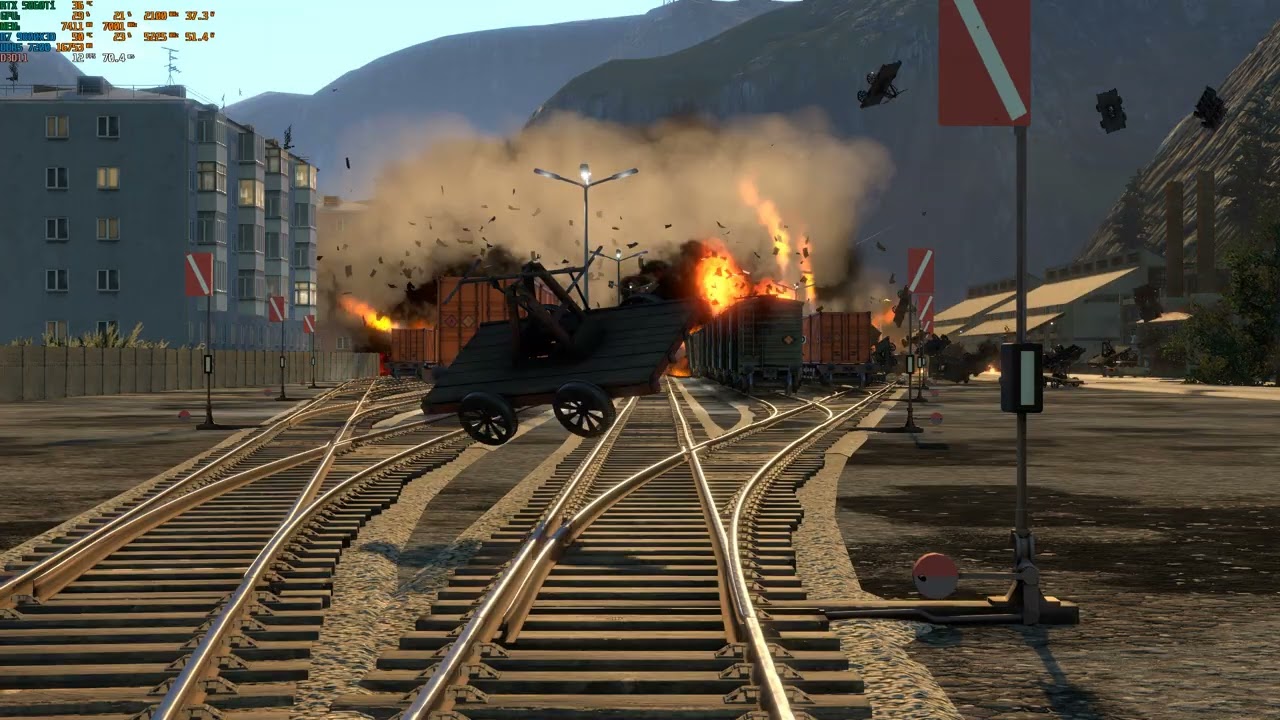 Derail Valley | Ground Level Explosions | R7 9800X3D | RTX 5060TI 8GB | 1440P Max Settings