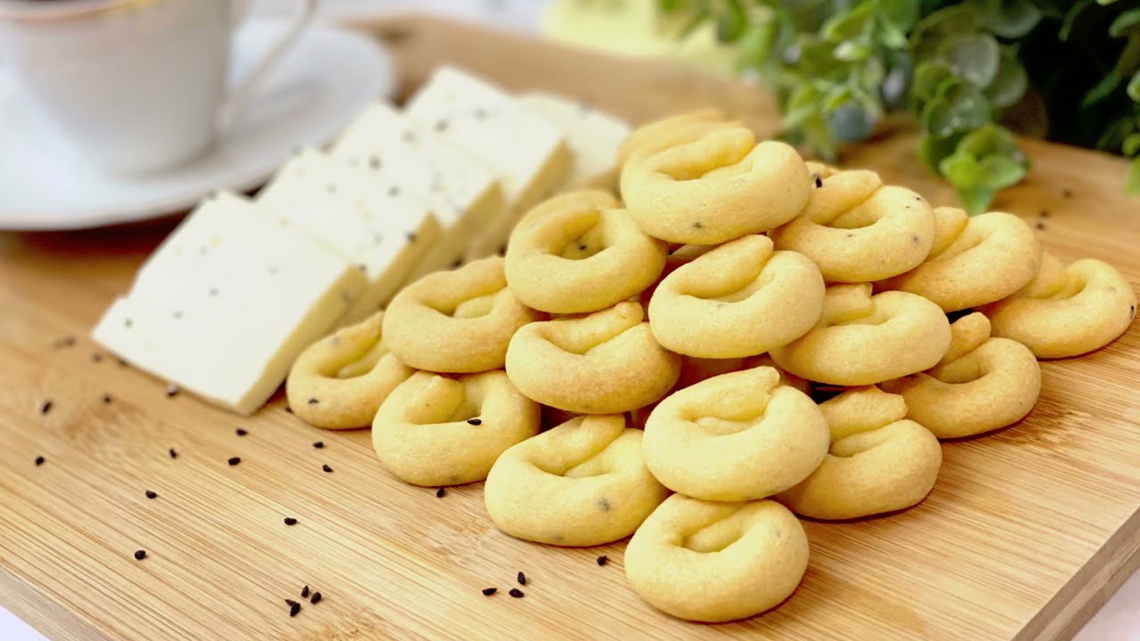 كعك العيد المالح بماء الجبنة اروع واطيب وصفه 😋بيدوب بالتم دوبان لازم تجربوها والطعم رهييييب