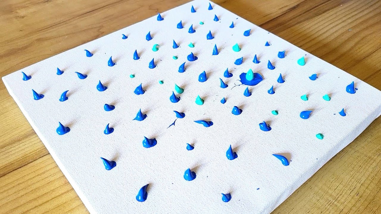 Abstract Flower Painting / Sponge Acrylic Painting / Palette Knife Painting Techniques