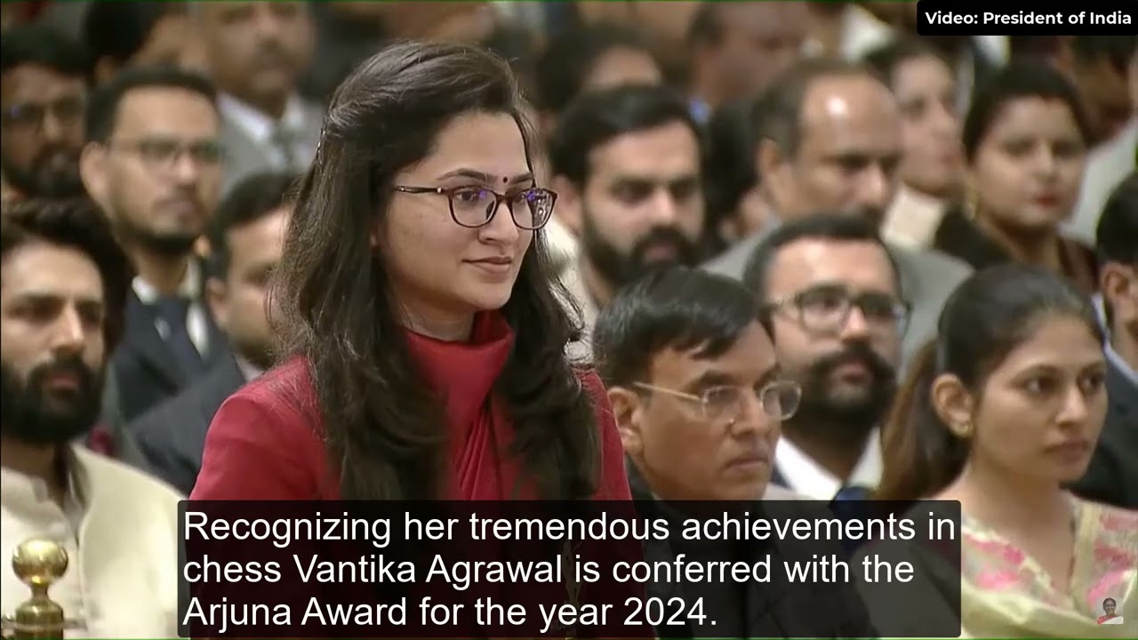 Vantika Agrawal receives the prestigious Arjuna Award