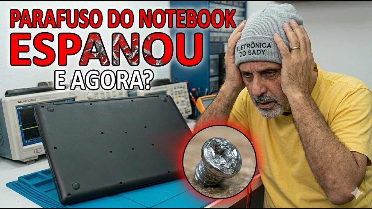 Parafuso do notebook espanado - técnicas para soltar