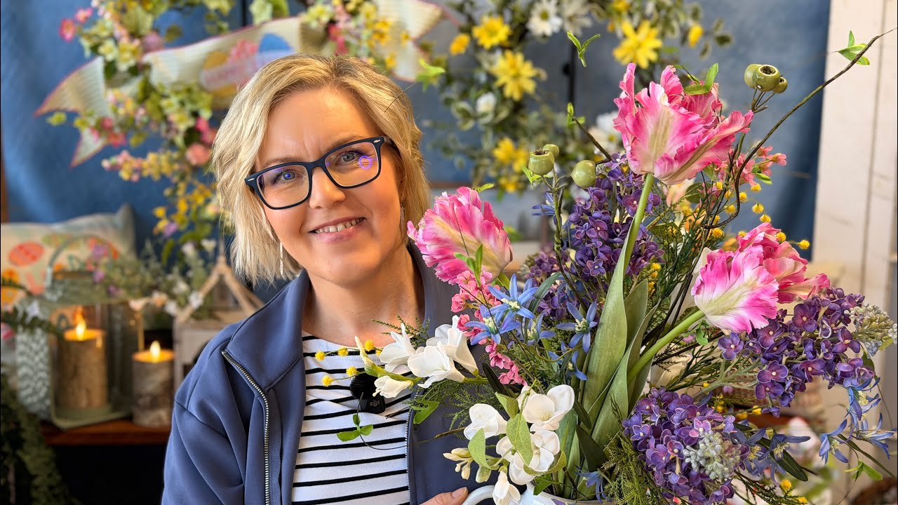 Live silk floral design for Spring decorating