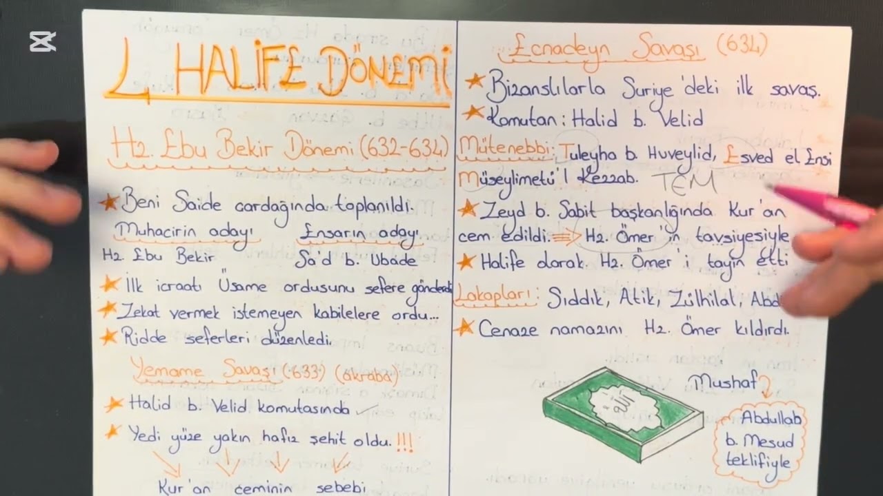 İSLAM TARİHİ 4 HALİFE DÖNEMİ (HZ EBU BEKİR - HZ ÖMER)