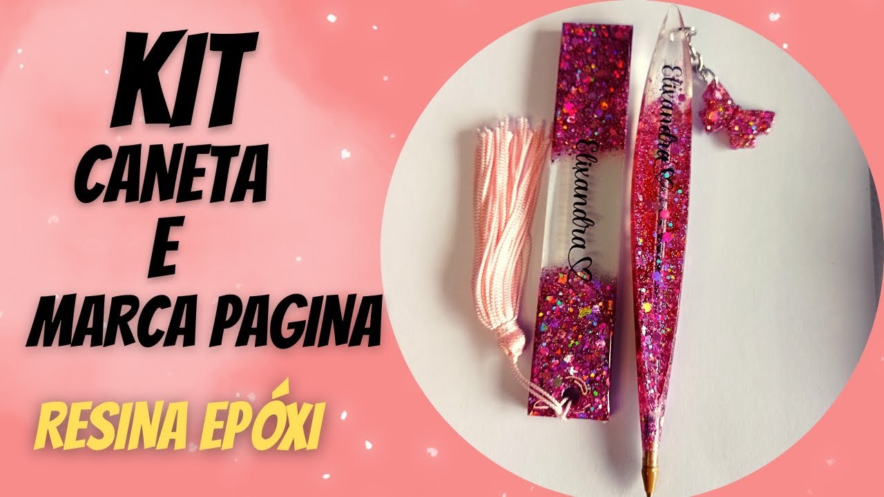KIT CANETA E MARCA PÁGINA PERSONALIZADO - Fernanda Fernandes