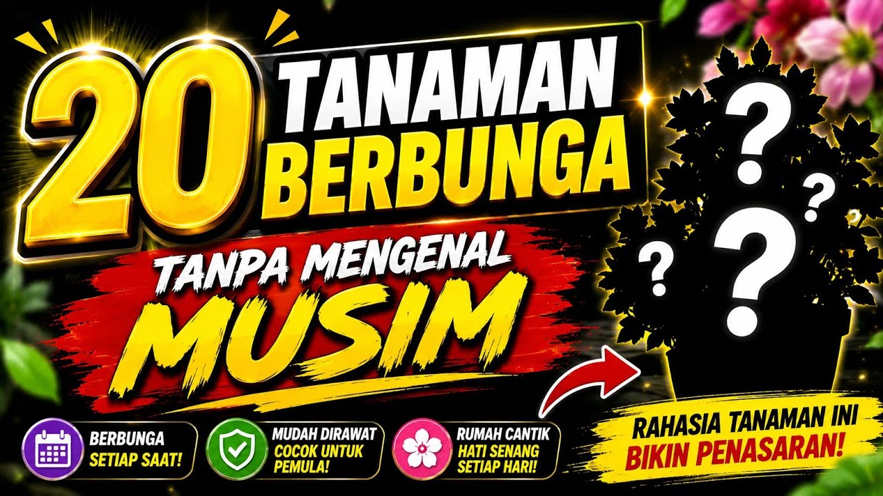 20 TANAMAN BERBUNGA TANPA MENGENAL MUSIM