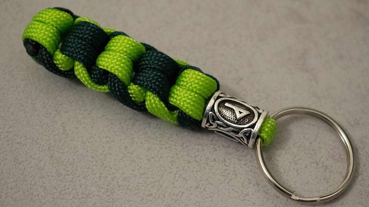 Llavero paracord nudo simple y runa vikinga