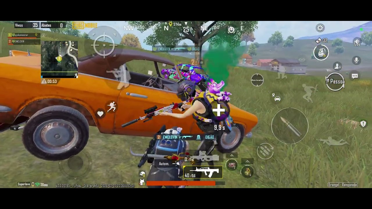 PUGB Mobile - Upando para Craque no ascenção - DUO vs SQUAD Erangel 