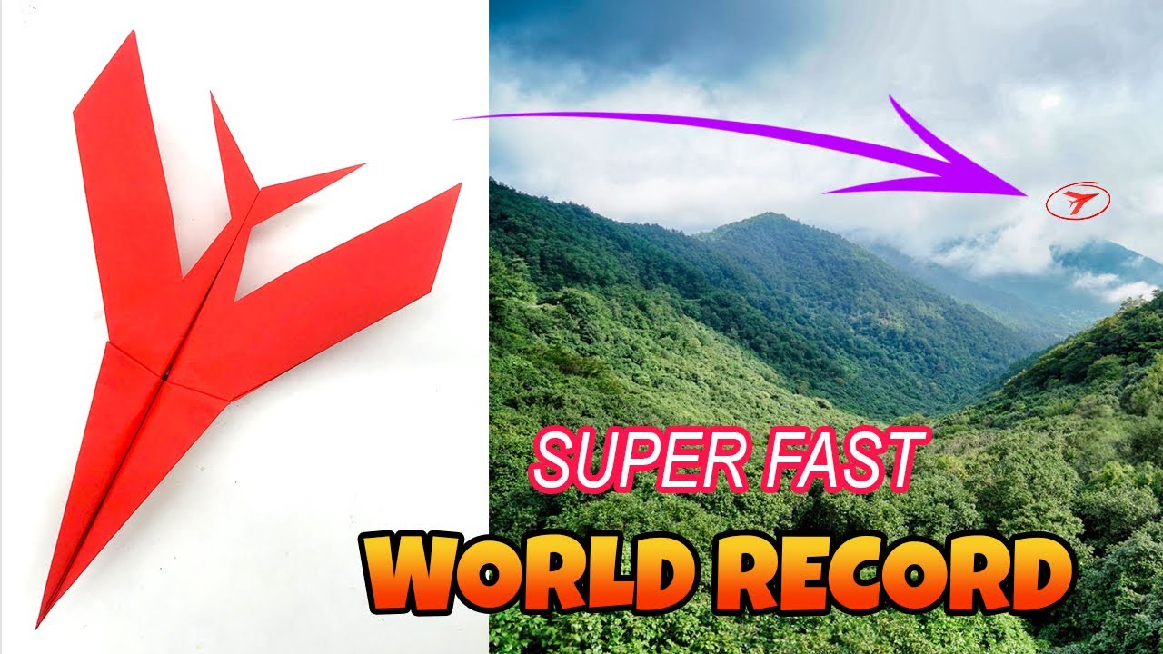 How to Make a WORLD RECORD Paper Airplane that Flies Far and Straight | SUPER FAST | 500 Feet