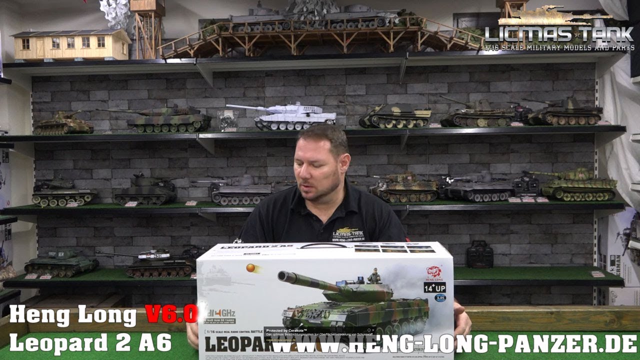 RC PANZER LEOPARD 2 A6 HENG LONG TK-6.0 BB 3889-1 PRODUKTVORSTELLUNG AUSGEPACKT UNBOXING