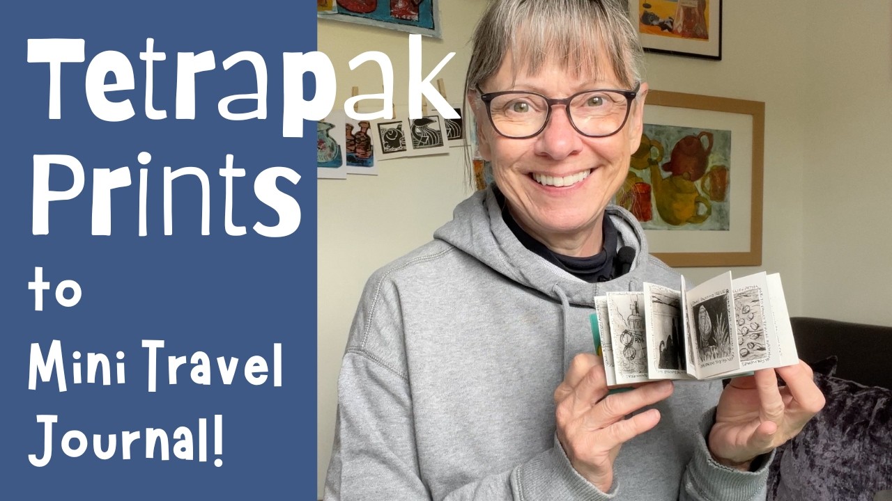 Tetrapak Prints to Travel Journal!  I Took My Mini Print Kit on Holiday–Here's What I Made!