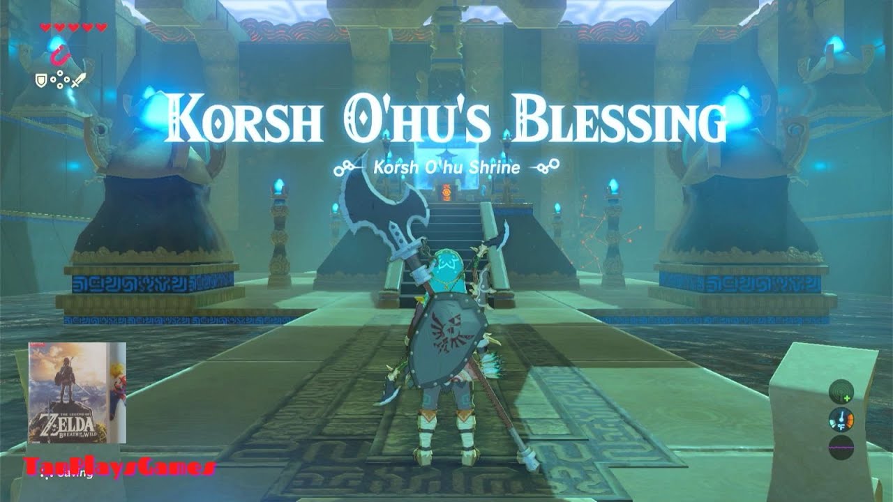 Korsh O'hu Shrine Walkthrough - The Legend of Zelda Breath of the Wild.