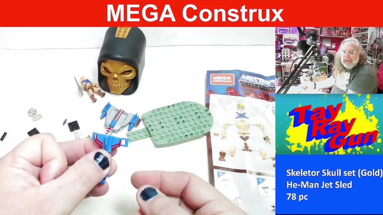 It's still so good! Mega Construx Masters of the Universe, Gold Skeletor Jet Sled building set!