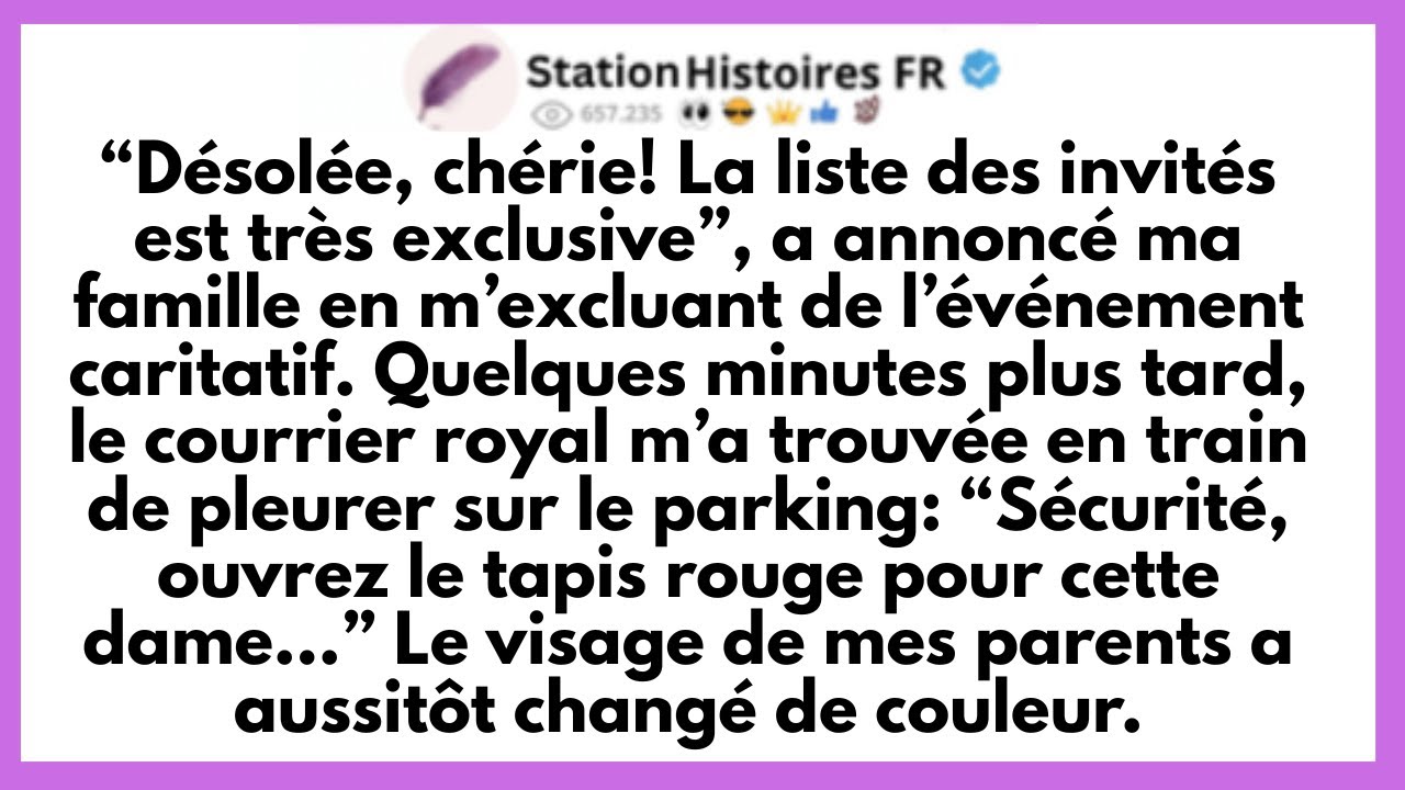 Mes Parents M’ont Exclue Du Gala Caritatif Que J’Avais Organisé, Mais Quand Le Coursier Royal M’A...