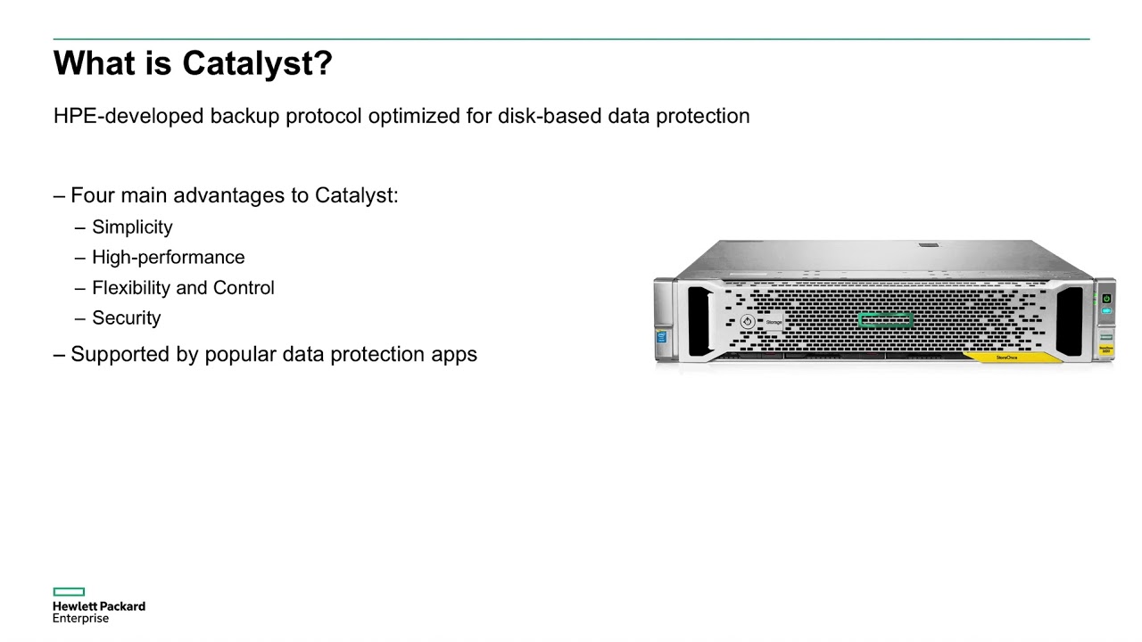 Defining HPE StoreOnce Catalyst: Backup Appliance and Data Protection Solution
