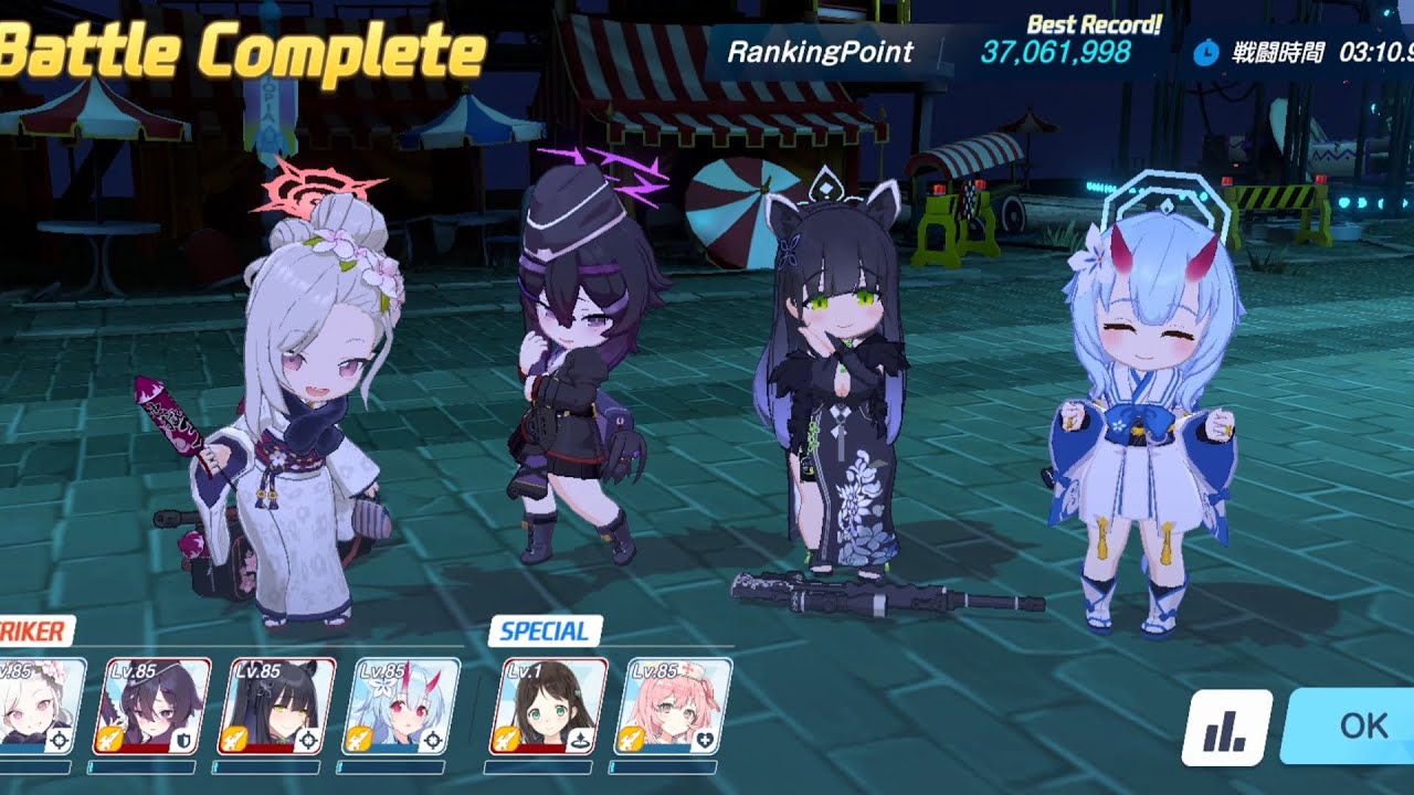 【ブルアカ/ブルーアーカイブ】総力戦 市街地戦・シロ＆クロ TORMENT/TNT(6凸:37,061,998) 2023.05.04