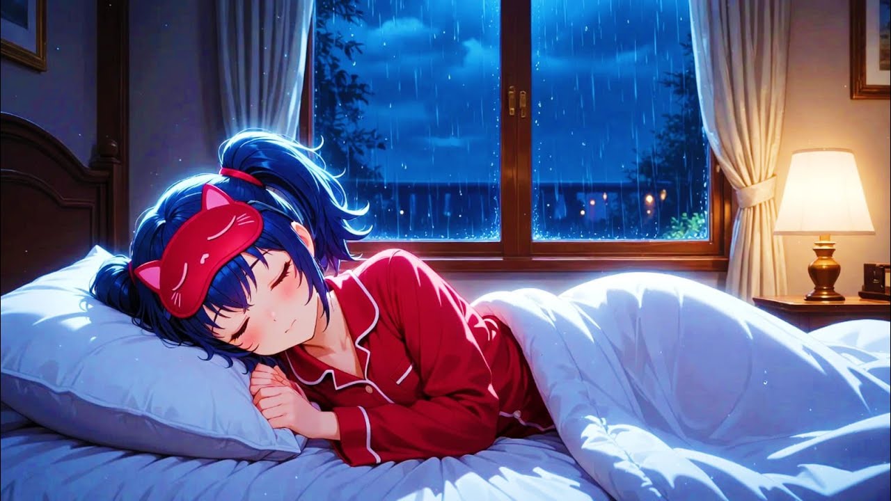 Rain on Window at Night 🌧️ | Deep Sleep ASMR Ambience