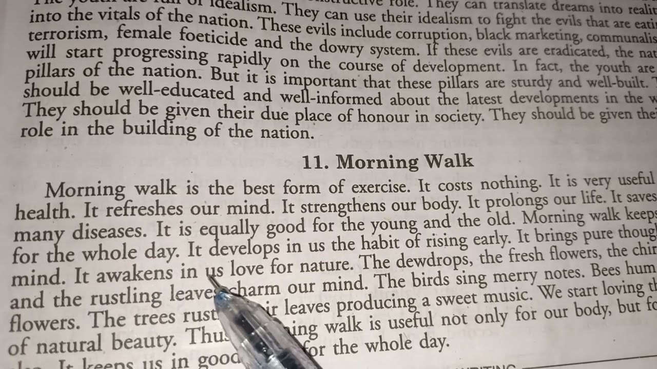 Morning walk (paragraph)