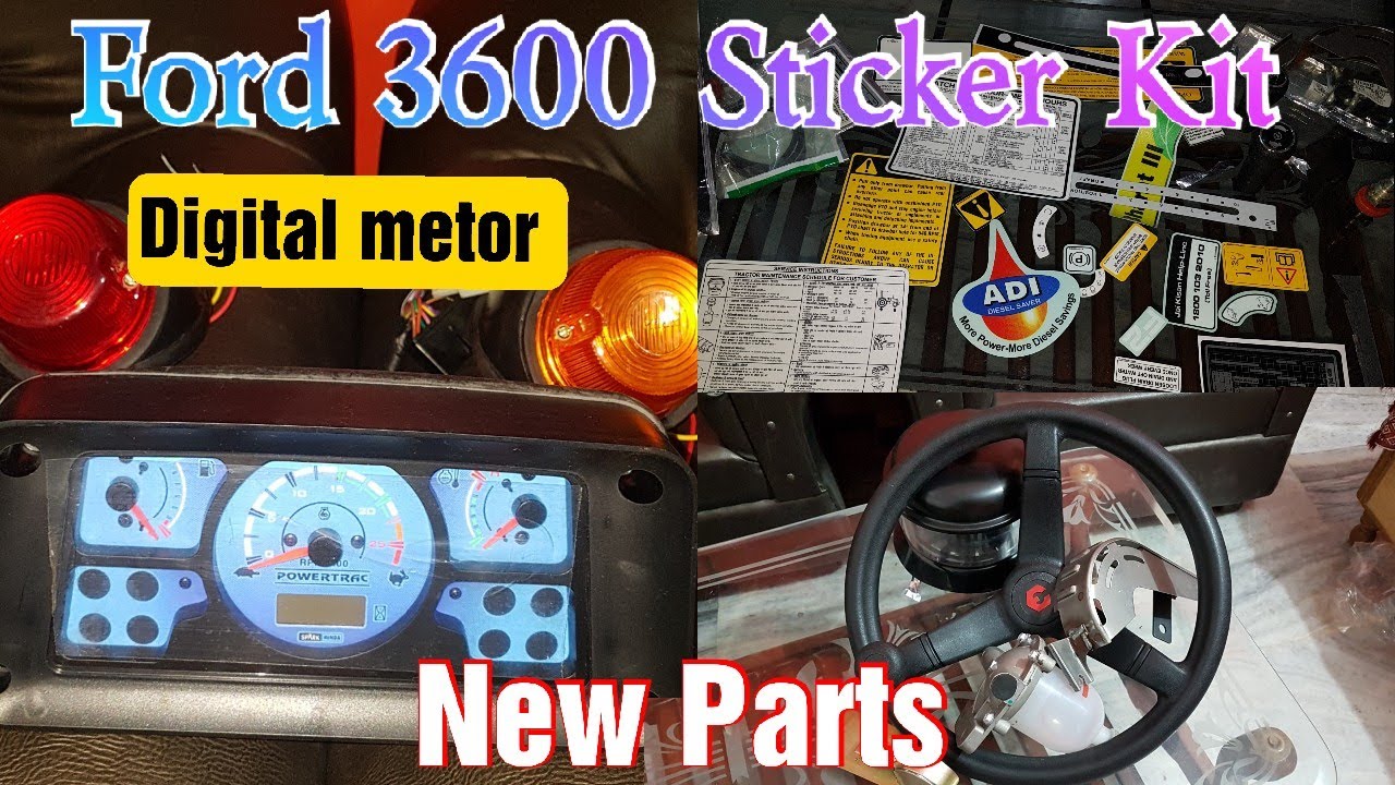 ford 3600 Modification parts and accessories | Digital metor | Stickers kit | steering wheel Tractor