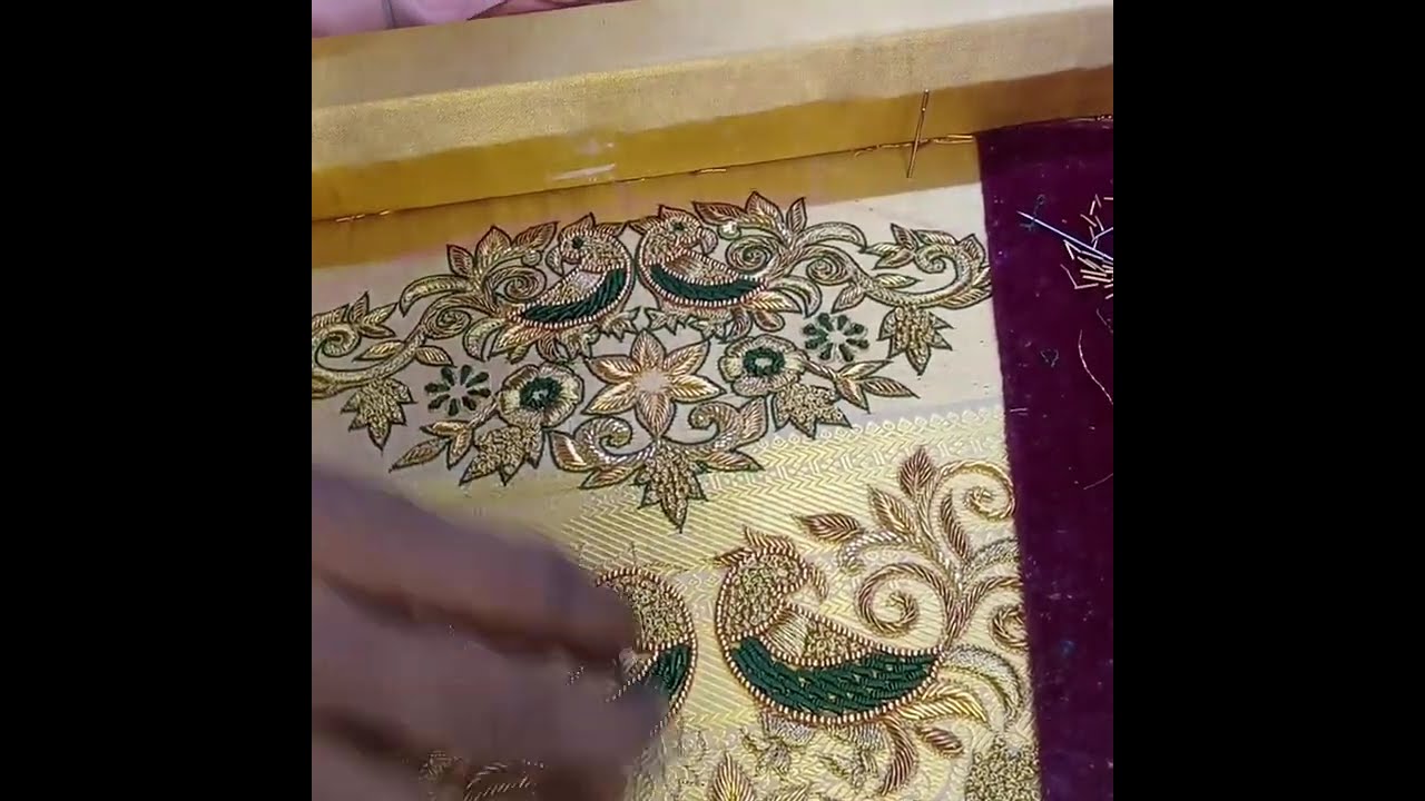 Aari Work Peacock Blouse Designs