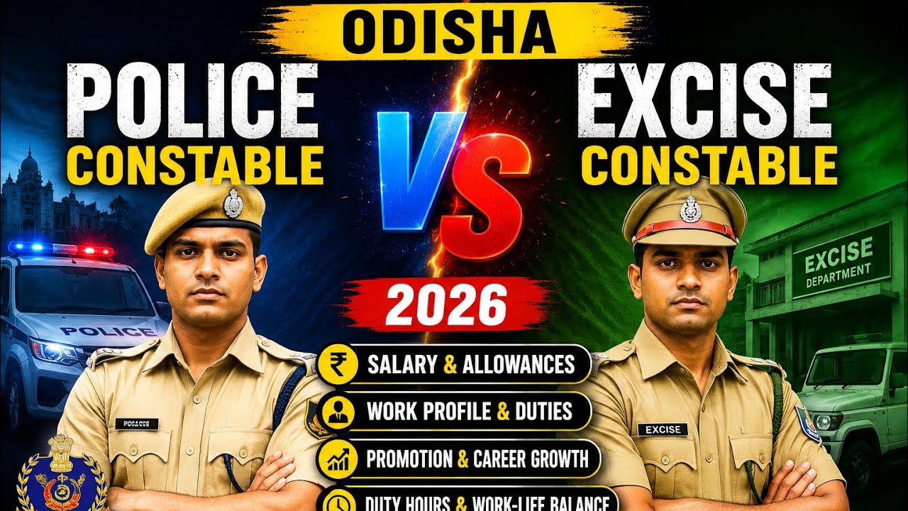 Odisha Police Constable vs Excise Constable 2026 | Salary, Duty, Promotion & Which Job is Better?