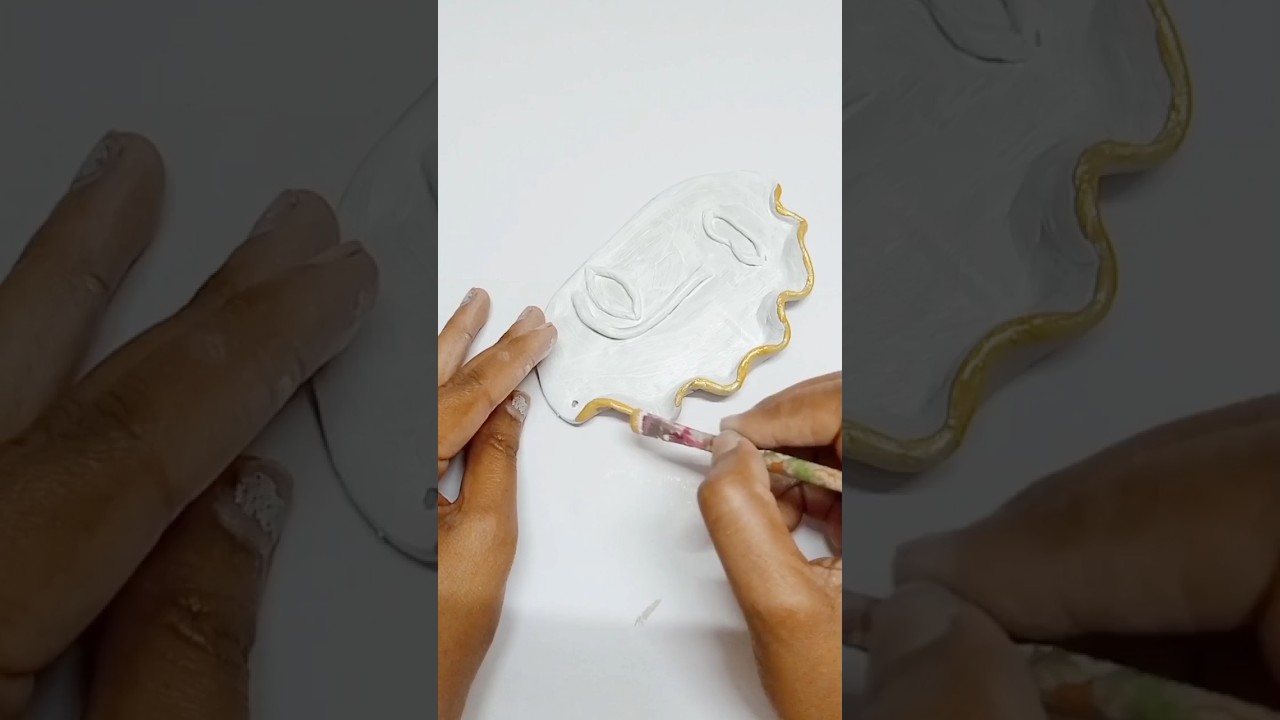 DIY Aesthetic wall Decor Showpiece 😱 | Clay Art DAY 1 #shorts #viral #youtubeshorts #diy #craft