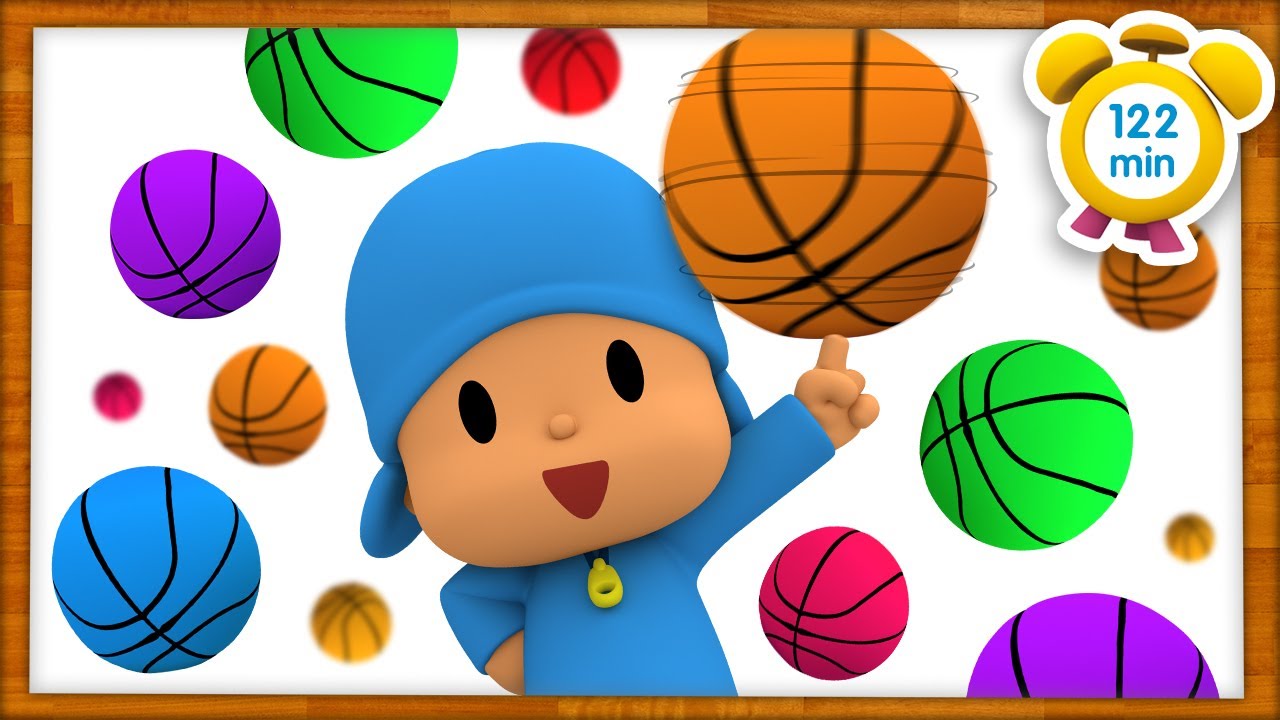 🏀 POCOYÓ en ESPAÑOL - BALONCESTO CON BALONES DE COLORES [122 min] CARICATURAS y DIBUJOS ANIMADOS