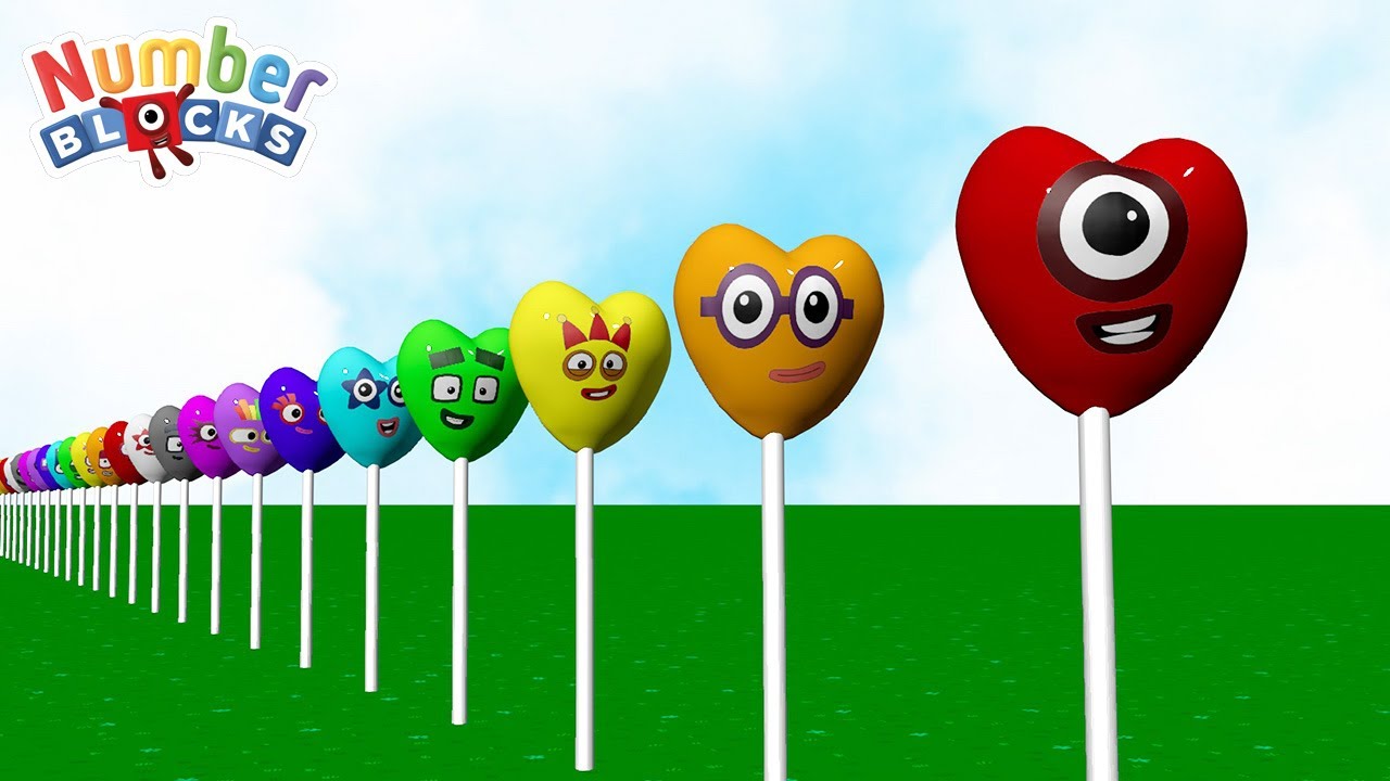 Counting Numberblocks on a Candy Heart | Learn Numbers 1 to 100 for Kids