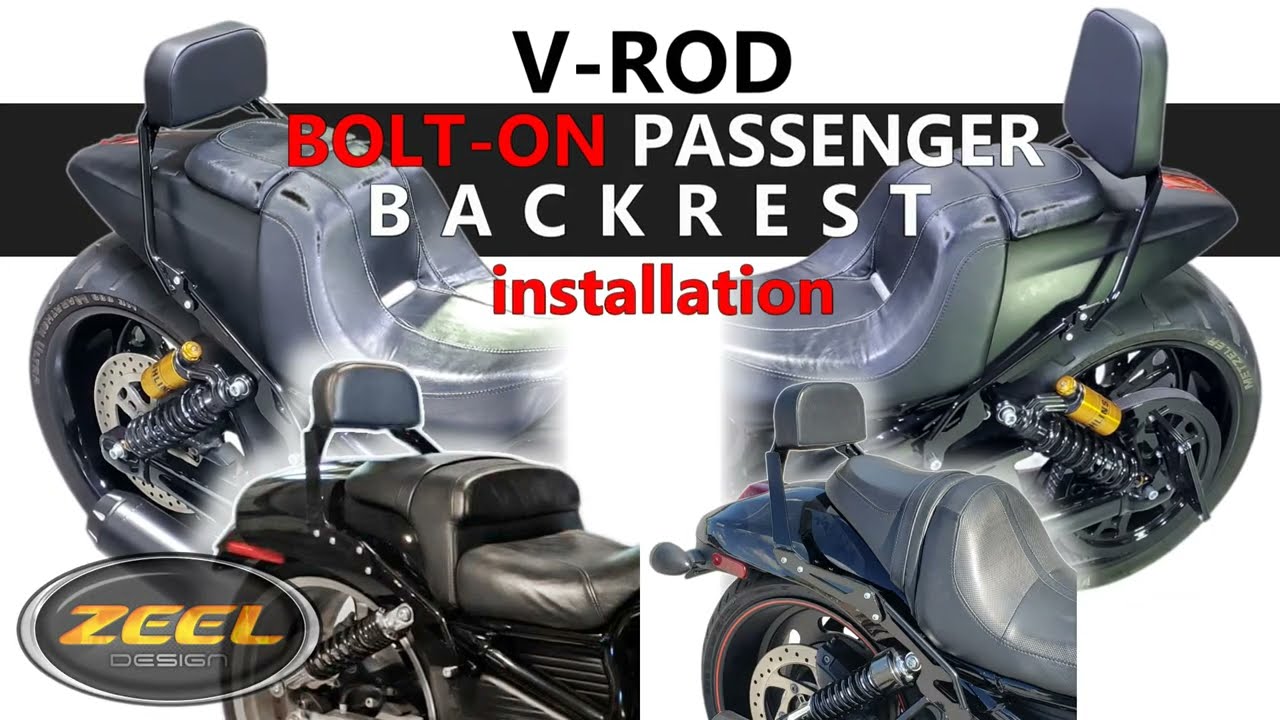 V-Rod Bolt-on Passenger Backrest - Installation