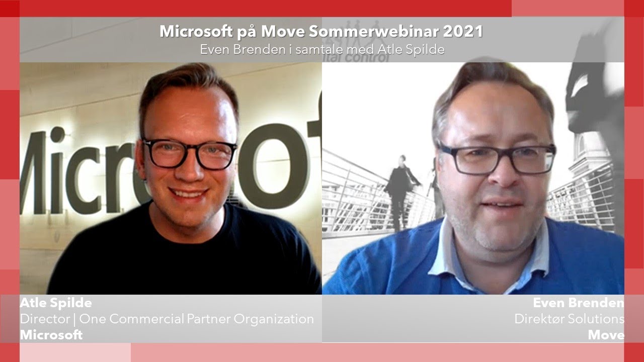 Even Brenden i samtale med Microsoft direktør Atle Spilde.