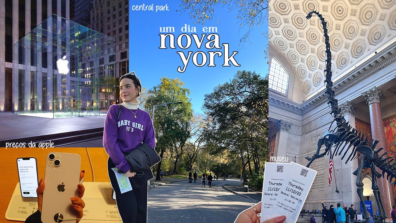 explore Nova York comigo | vlog dia 3: Central Park, Tour pela Apple & Museu de História Natural