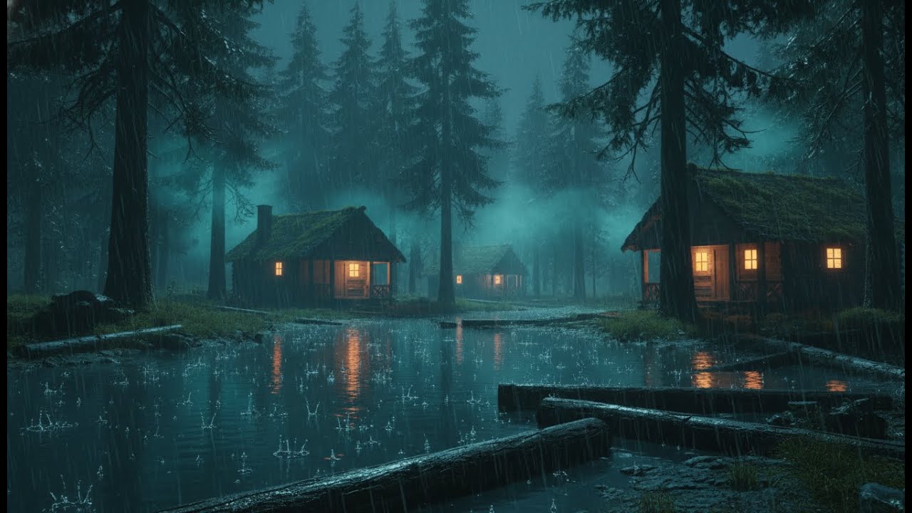 Rain Sounds for Sleeping 😴 Long Heavy Rain Sounds for Stress Relief & Peaceful Sleep Support