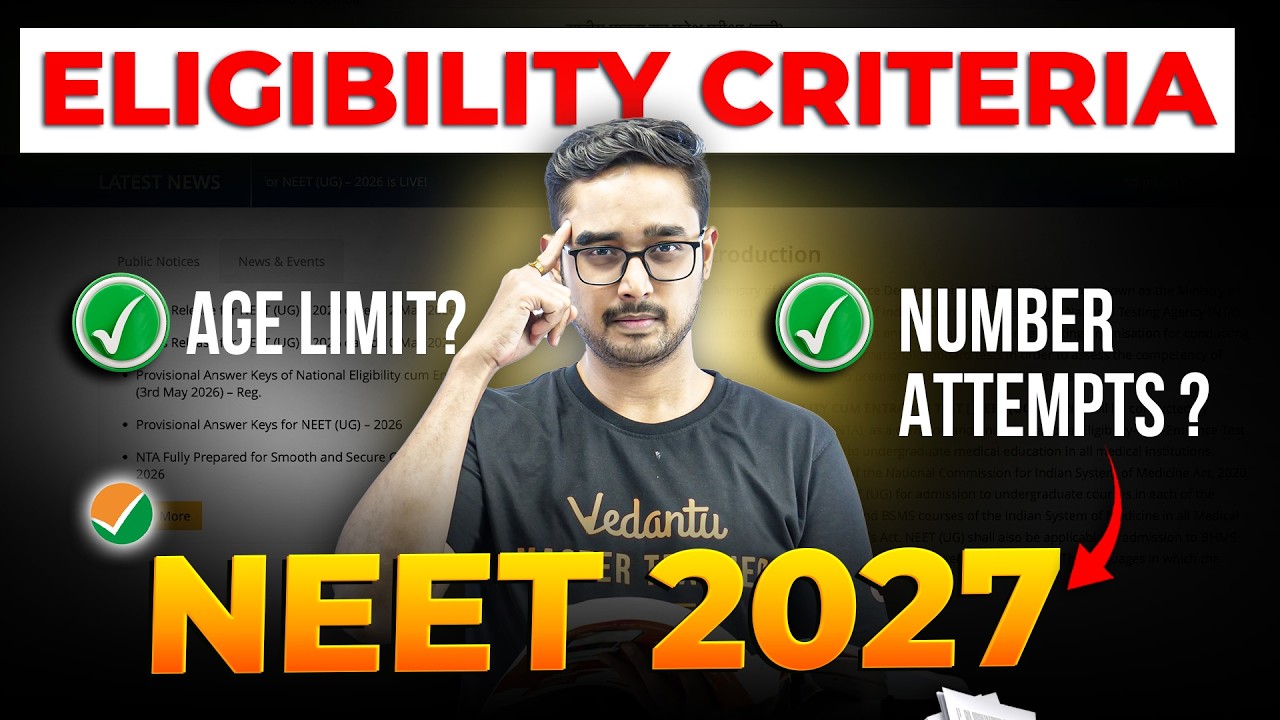 NEET 2027 Eligibility Criteria | Age Limit & Number of Attempts Explained by Ajay Sir