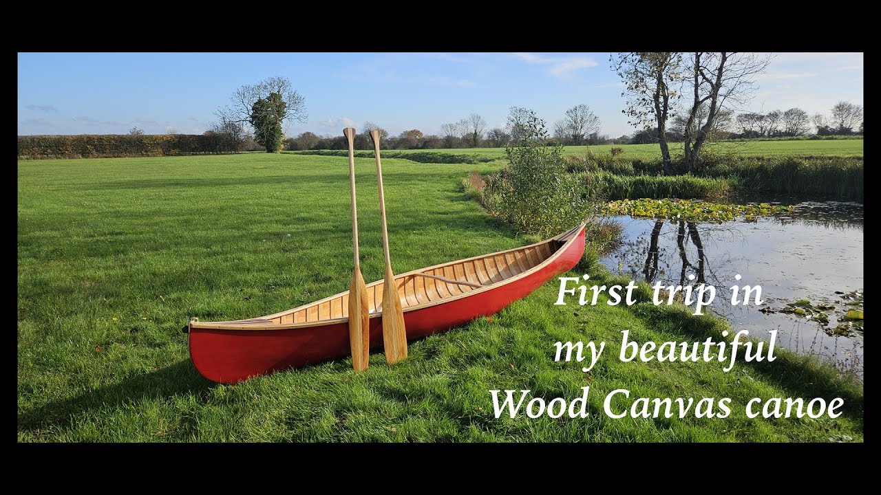 Maiden Voyage of My Handmade Wood-Canvas Canoe | DIY Canoe Build + First Paddle Test
