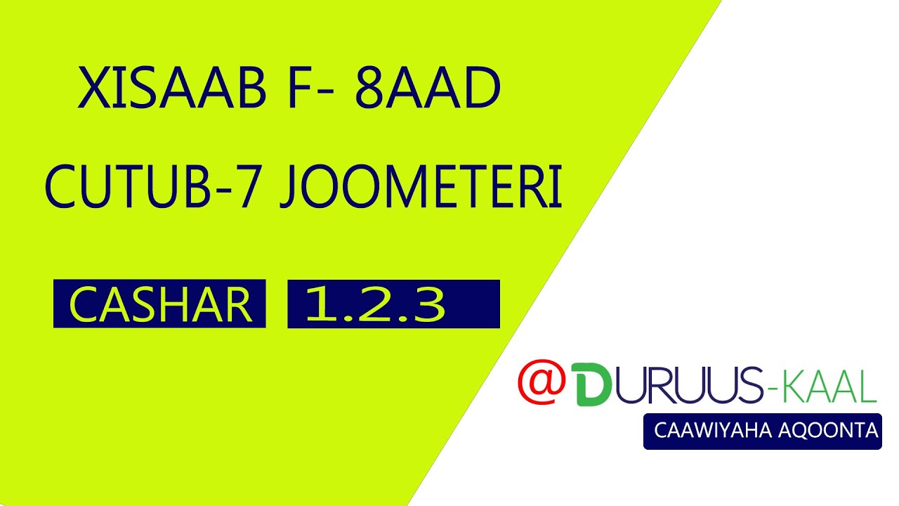 XISAAB F-8AAD CUTUB 7 CASHARADA  1 2  IYO  3